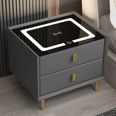 2023 Summer Hot Sale Now! Smart Bedside Table W/ Built-in Safe for Safe Storage