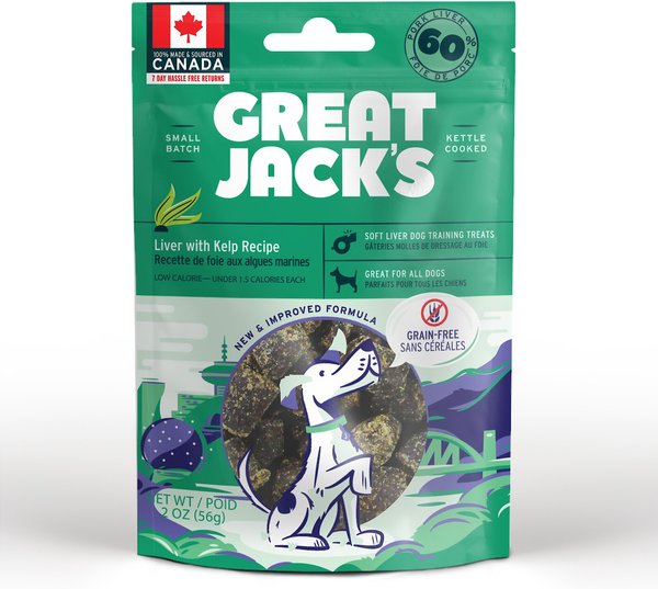 Great Jack's Big Bitz Liver and Kelp Recipe Grain-Free Dog Treats