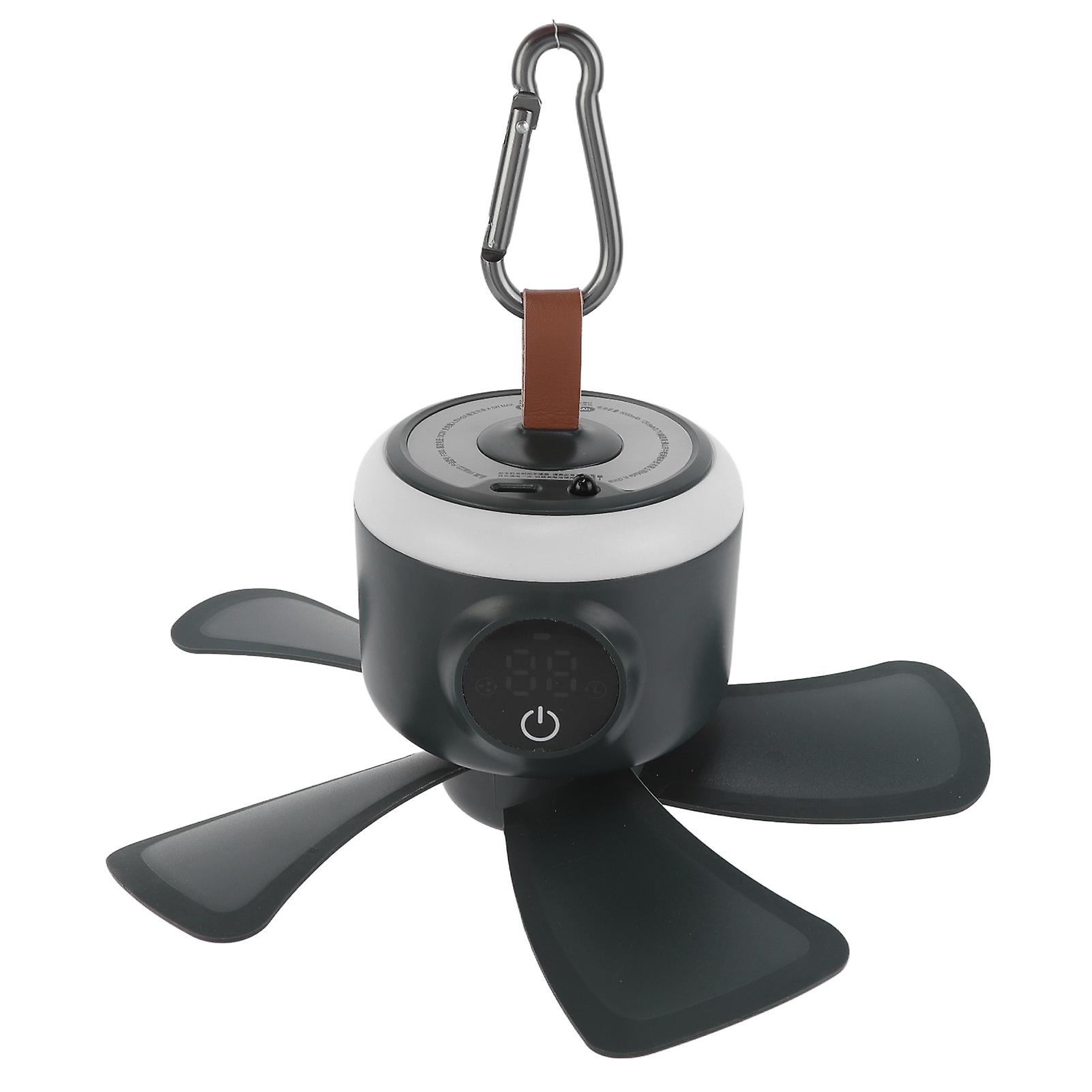 Outdoor Camping Ceiling Fan Portable Mini USB Charging Electric Fan with Night Light for Home Mosquito Net