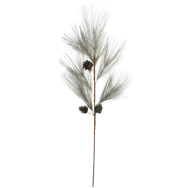 Brown And Gray Long Needle Pine Cone Artificial Christmas Spray