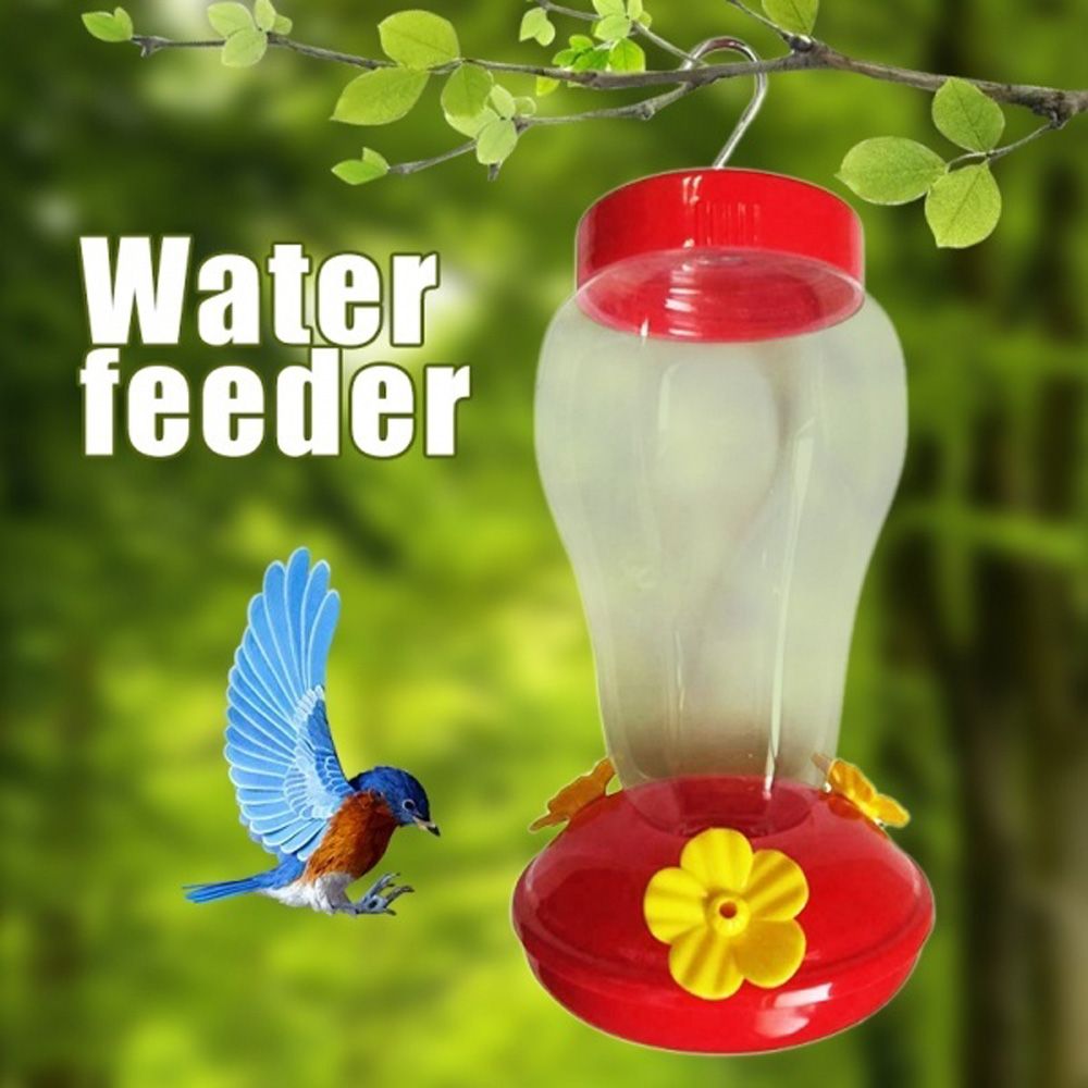 Hanging Outdoor Bird Supplies Patio With Hook Yard Parrot Dispenser Hummingbird Feeder Food Feeder Water Drinker RED