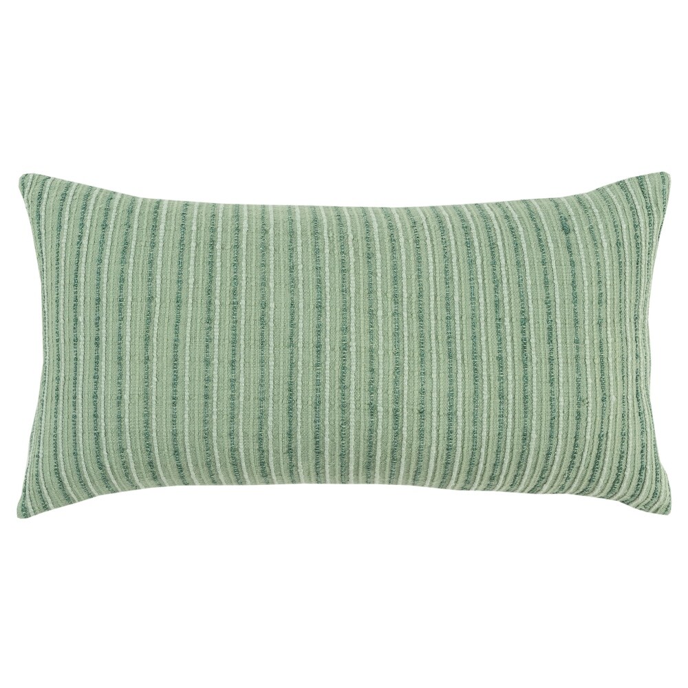 Rizzy Home Tonal Stripe Textured Solid Throw Pillow