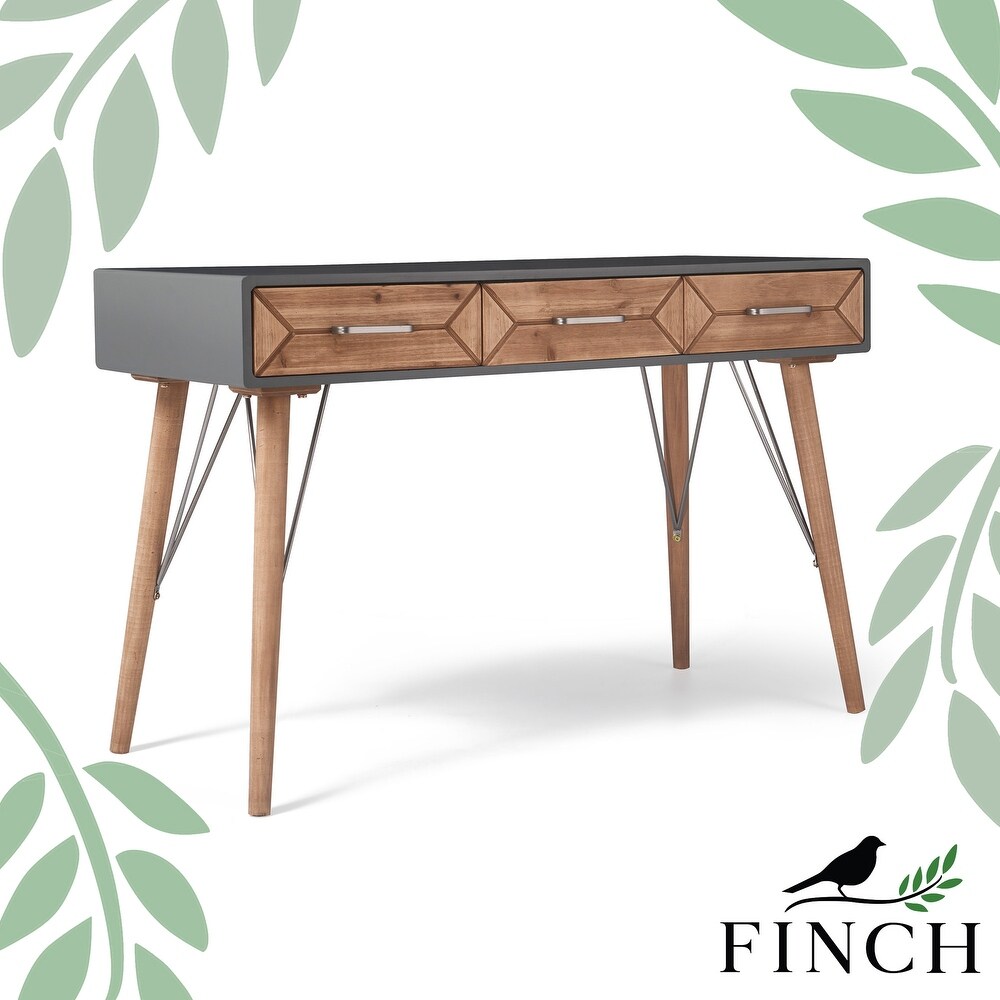 Finch Friedman Desk Console Table  Gray