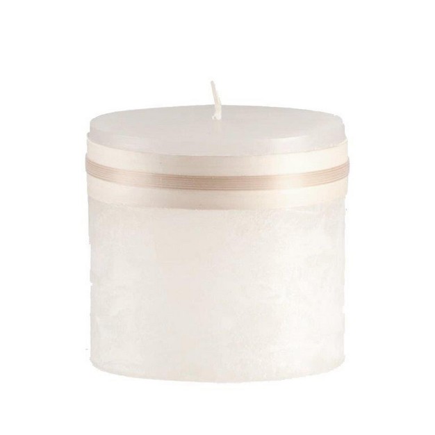 White Traditional Cylindrical Outdoor Pillar Candle