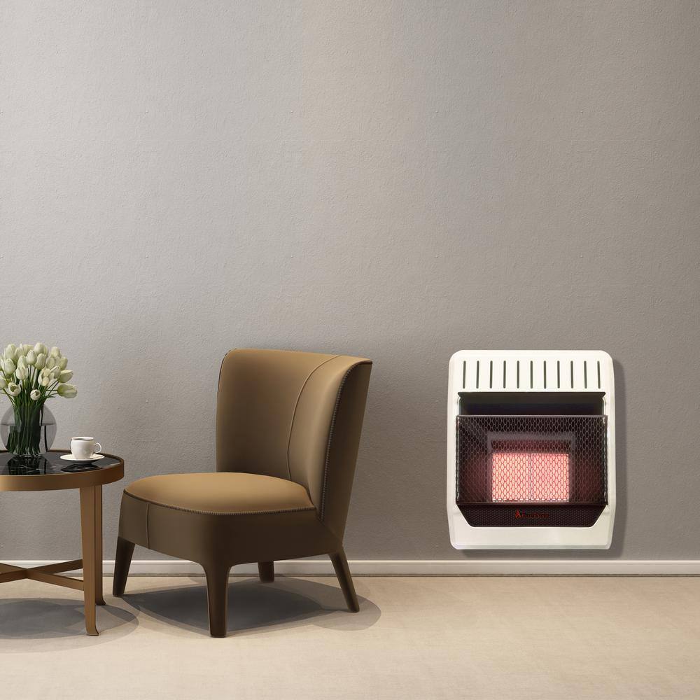 HearthSense 20000 BTU Vent Free Dual Fuel (NG or LP) Infrared Plaque Heater with Base Feet - T-Stat Control 171102