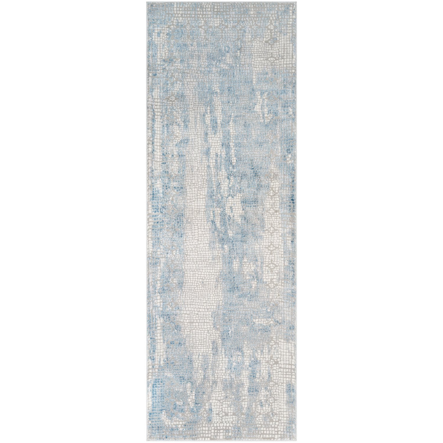 Aisha Rug in Sky Blue & Medium Gray