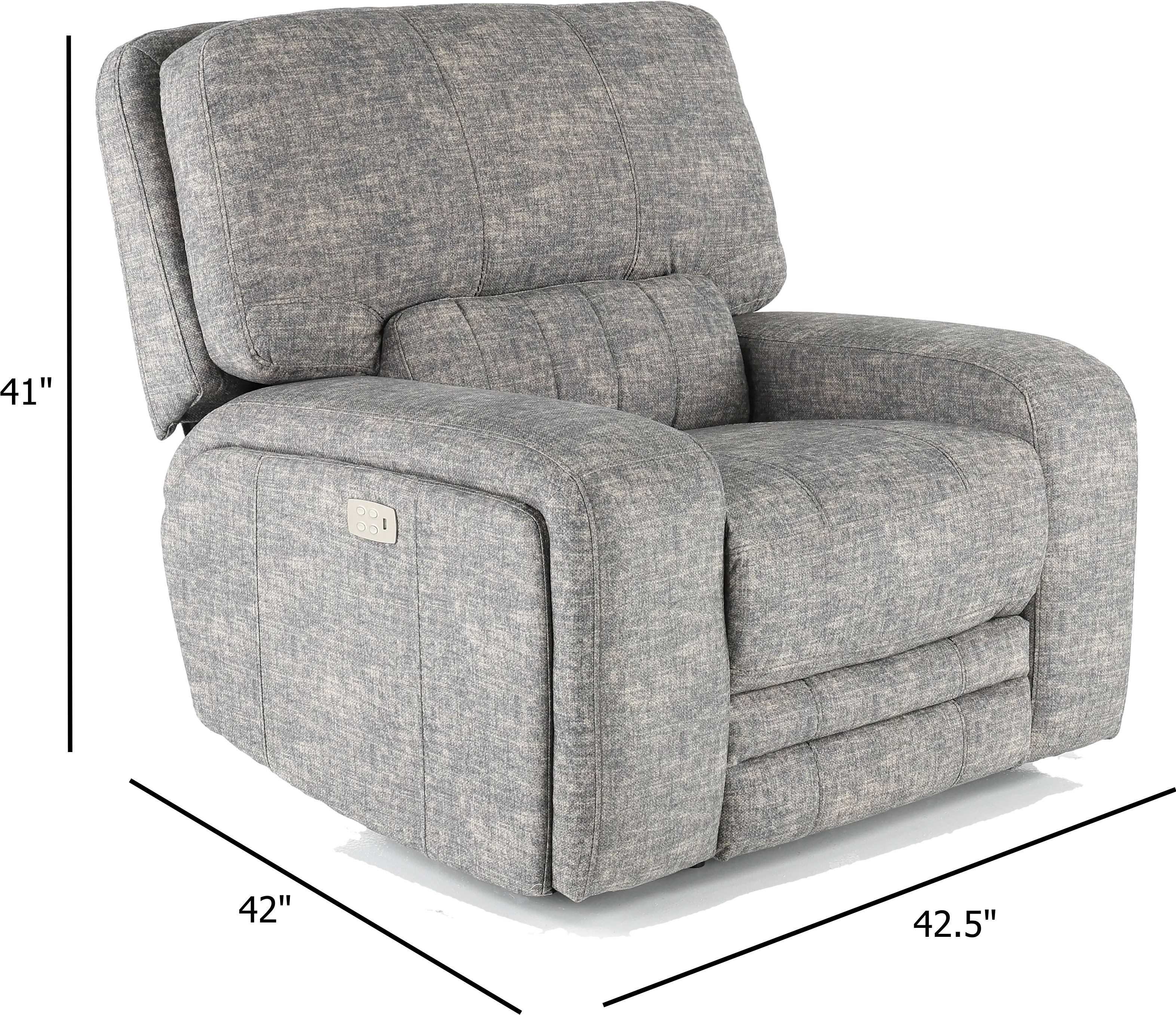 Rock Quarry Gray Power Recliner