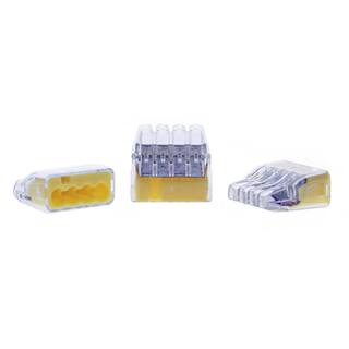 IDEAL 34 Yellow In-Sure 4-Port Connector (100-Pack) 30-1034P