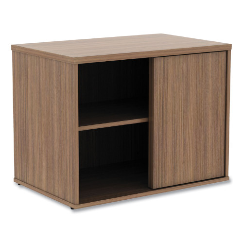 Alera Open Office Low Storage Cabinet Credenza， 29.5 x 19.13 x 22.78， Walnut (LS593020WA)