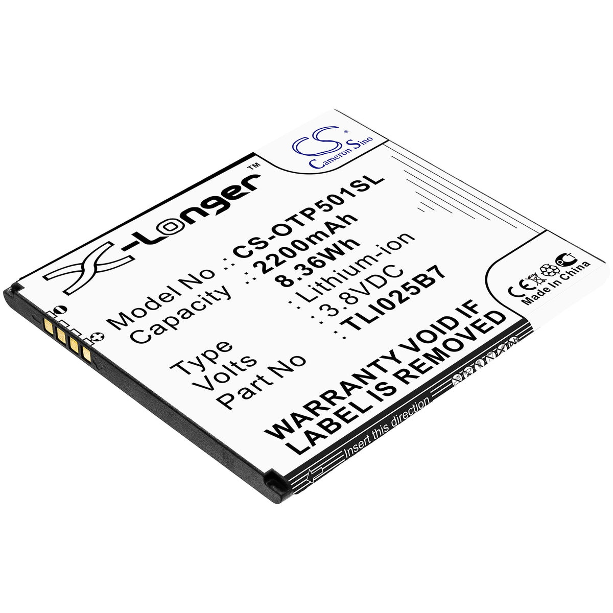 Alcatel 5011A A3 Plus Replacement Battery BatteryClerkcom Mobile Phone