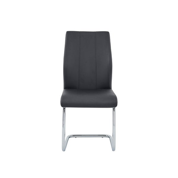 Best Master Furniture Upholstered Contemporary Faux Leather Side Chairs (Set of 2)