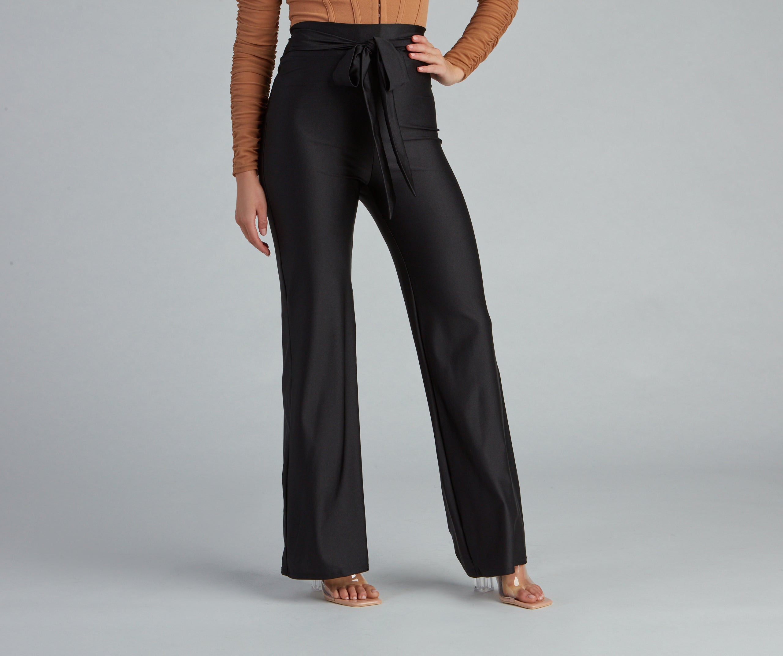 Chic Tie-Front Wide-Leg Pants