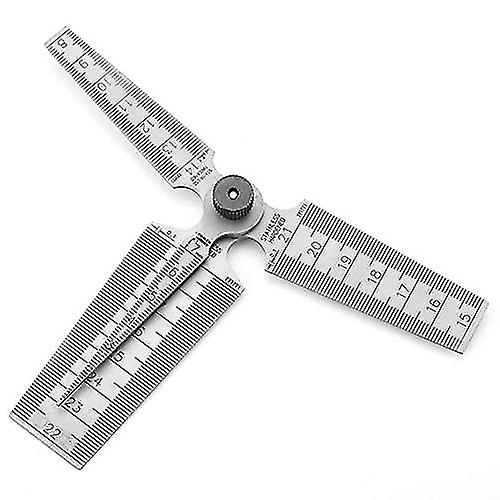 Stainless Steel Welding Taper Feeler Gauge Hole Inspection Measurement Ruler(1pcs，silver)