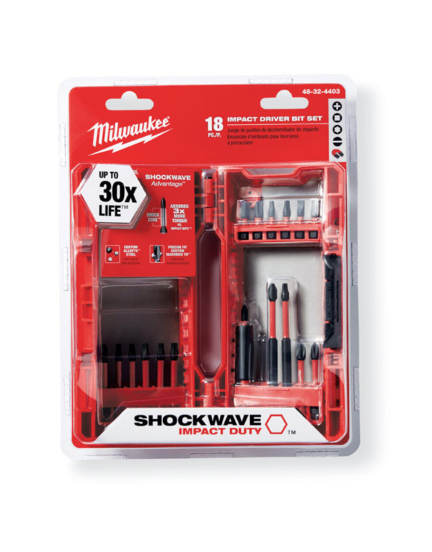 MW Shockwave Assorted 3 in. L Impact Driver Bit Set Steel 18 pc