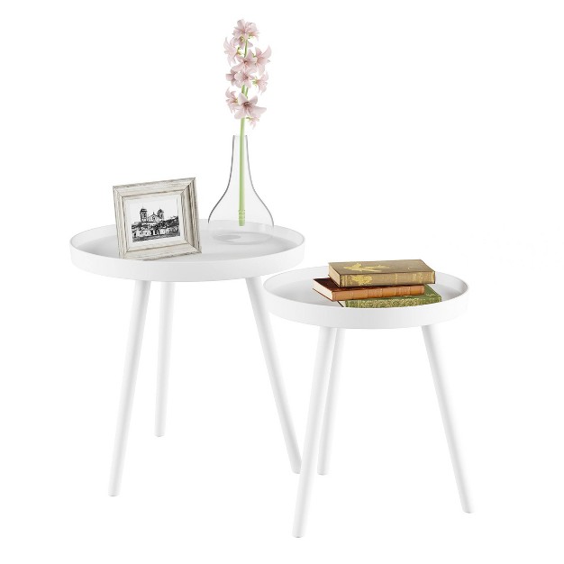 Nesting End Tables With Tray Top Lavish Home