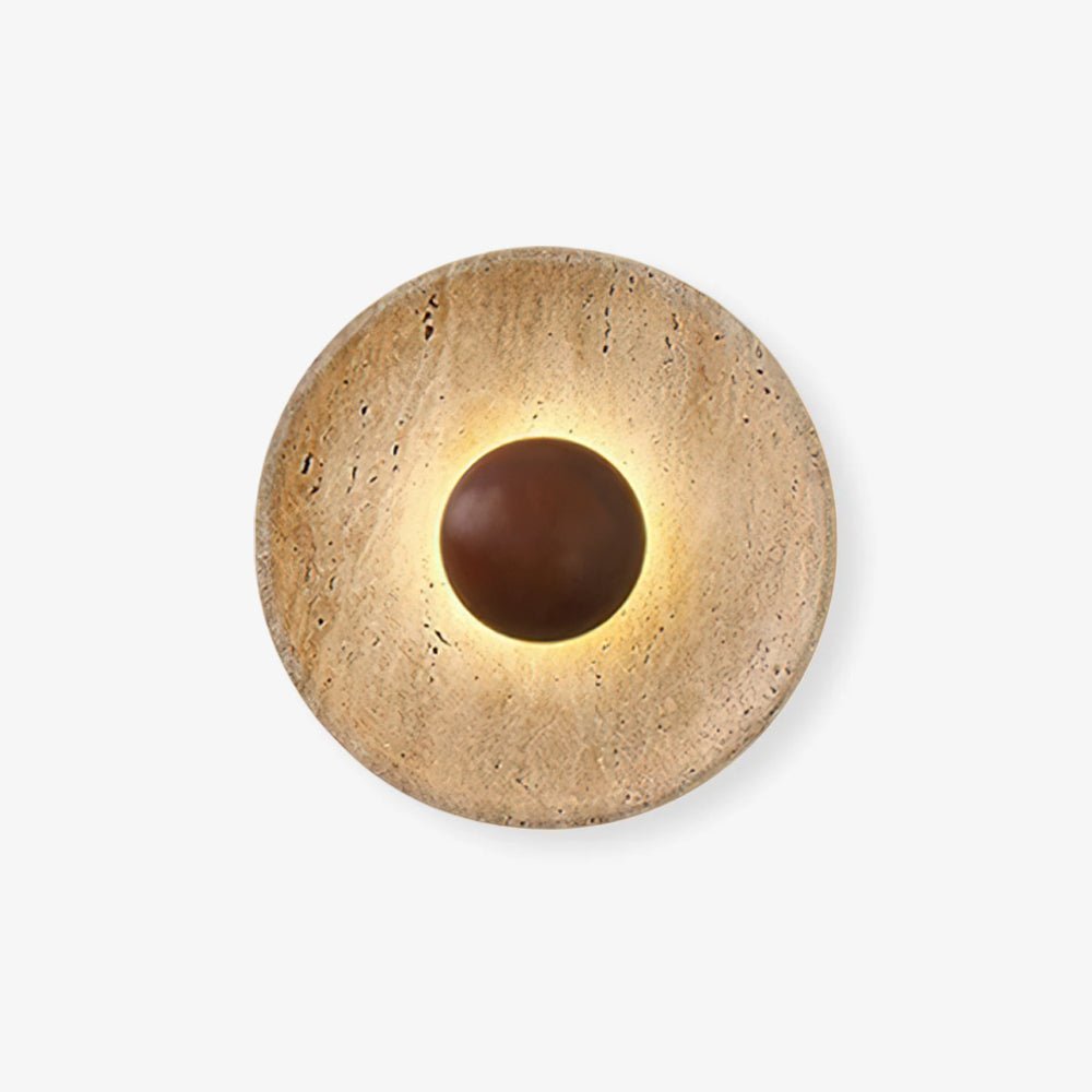 Halo Travertine Wall Light