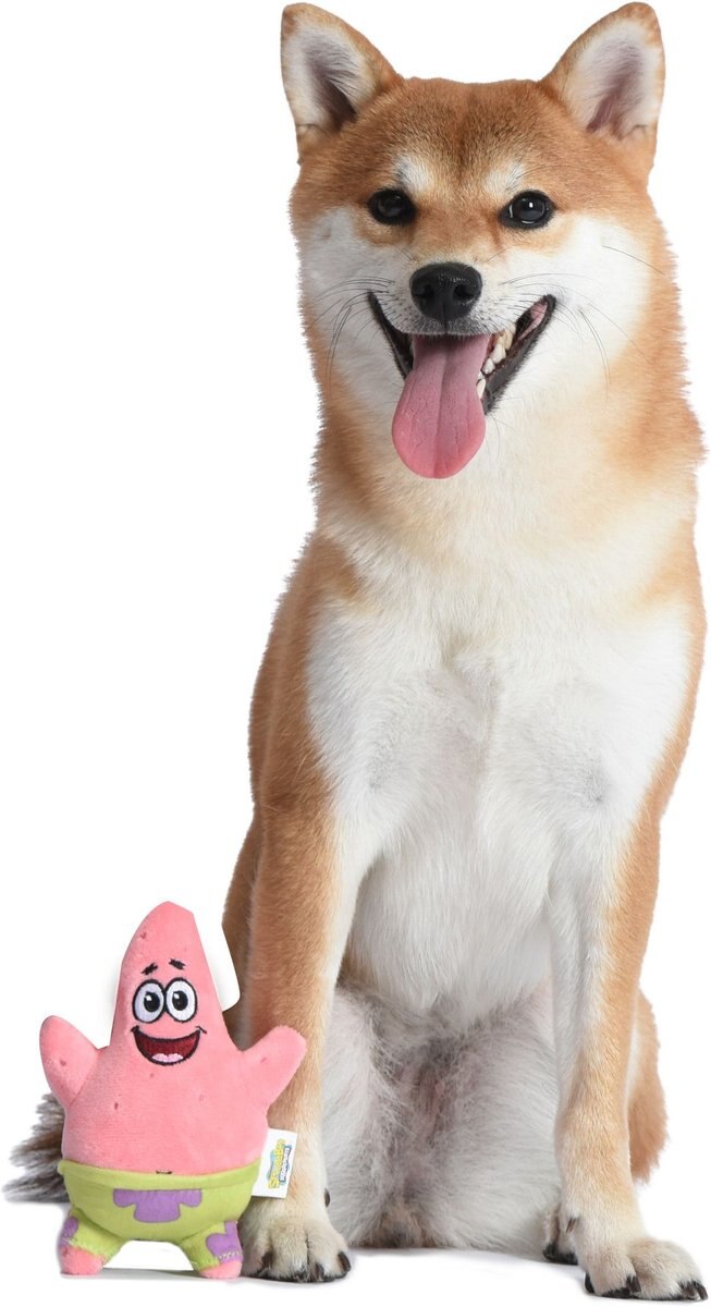 Fetch For Pets Spongebob Patrick Figure Plush Squeaky Dog Toy