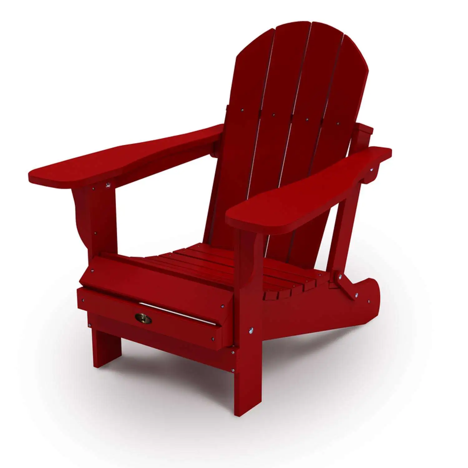 Leisure Line Red HDPE Frame Adirondack Chair