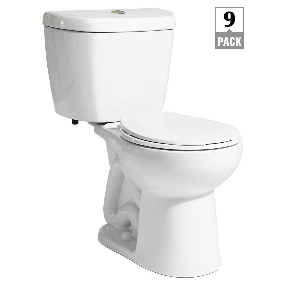 Niagara Stealth Stealth 2-piece 0.8 GPF Single Flush Round Front Toilet in White Seat Included (9-Pack) 77001RWHAI1