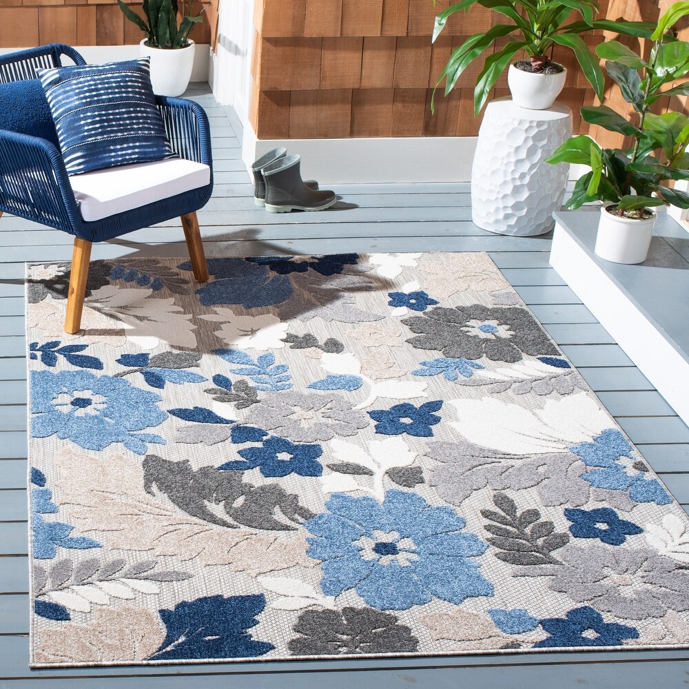 SAFAVIEH Cabana Avia Indoor/ Outdoor Waterproof Patio Floral Rug