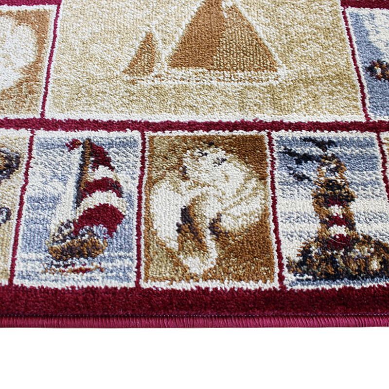 Masada Rugs Masada Rugs 2'x3' Area Rug Mat with Nautical Scene