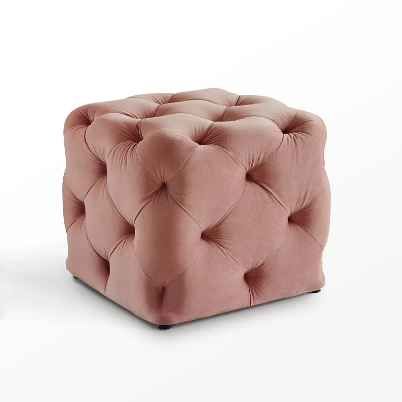 Cecil 1pc Ottoman Tufted Allover