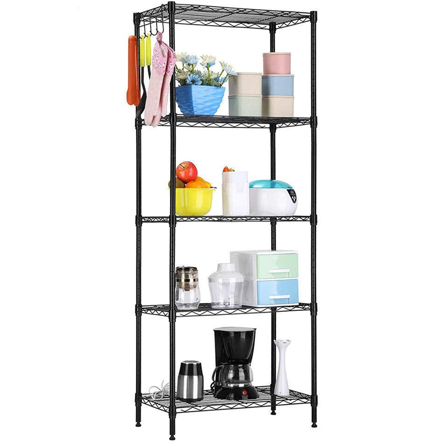 5 Tier Adjustable Storage Shelves Metal Storage Rack Wire Shelving Unit Storage Shelves Metal 19.68