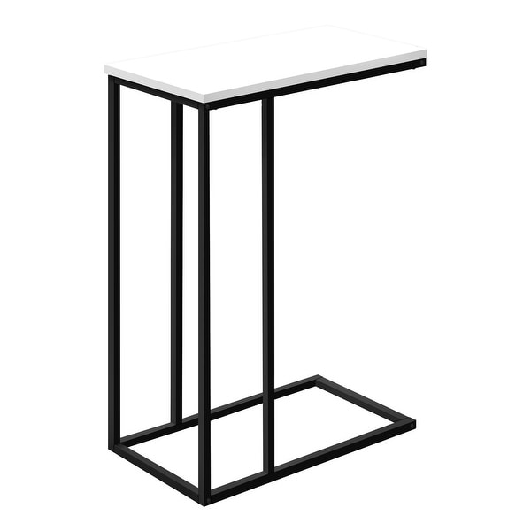 Accent Table， C-shaped， End， Side， Snack， Living Room， Bedroom， Metal， Laminate， Contemporary， Modern - 15.75