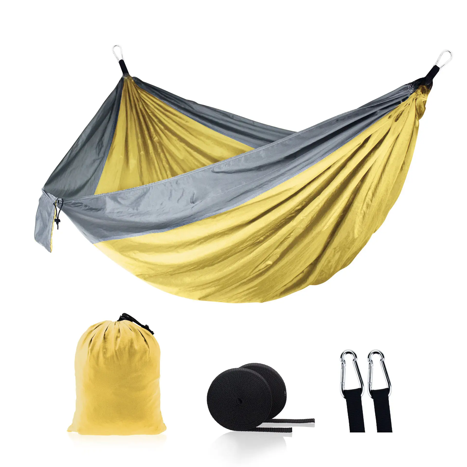 Portable Family luxury Camping Hammock Hiking Double Lightweight Nylon tree strap parachute hammock for outdoor