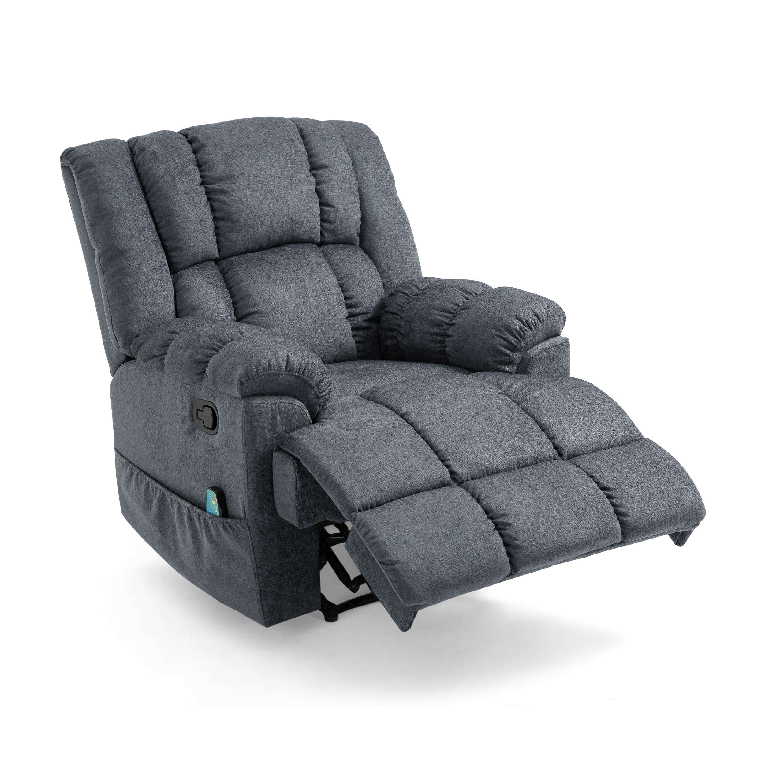 Siloam Contemporary Pillow Tufted Massage Recliner