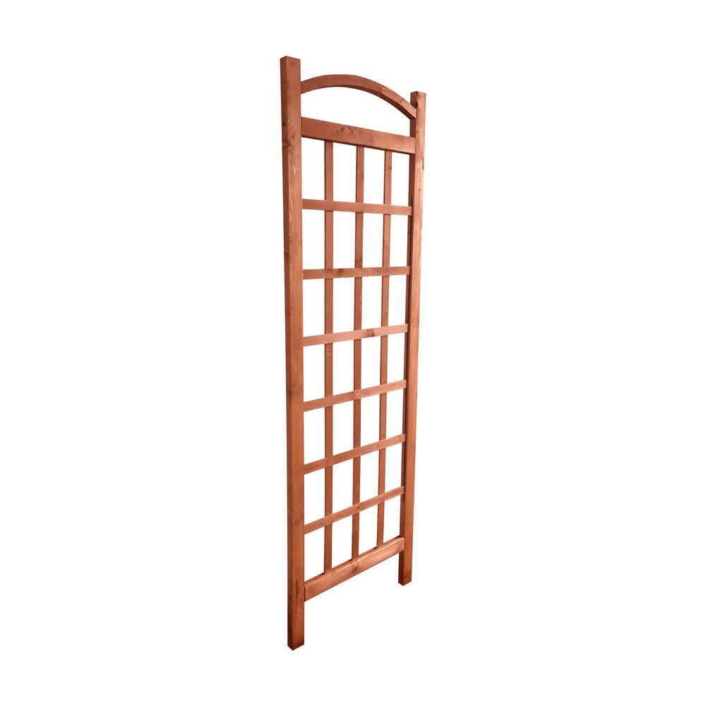 Leisure Season 72 in. Wooden Arched Square Lattice Trellis ALT2472