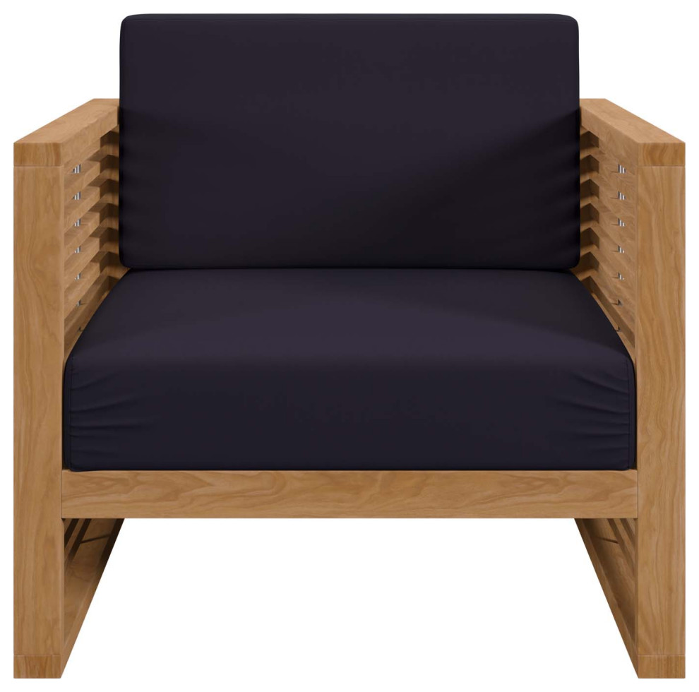 Carlsbad Teak Wood Outdoor Patio Armchair   Transitional   Outdoor Lounge Chairs   by Modway  Houzz