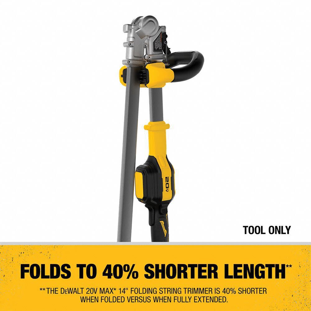 DEWALT 20V MAX* 14 in. Folding String Trimmer Bare Tool DCST922B from DEWALT