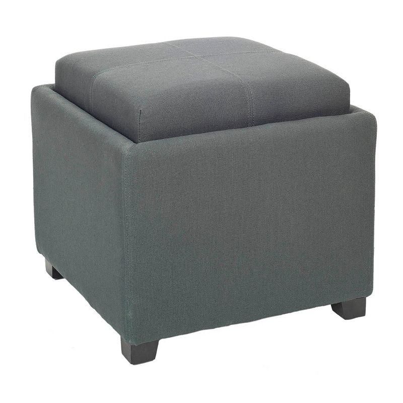 Safavieh Bennett Neutral Square Single Tray Storage Ottoman