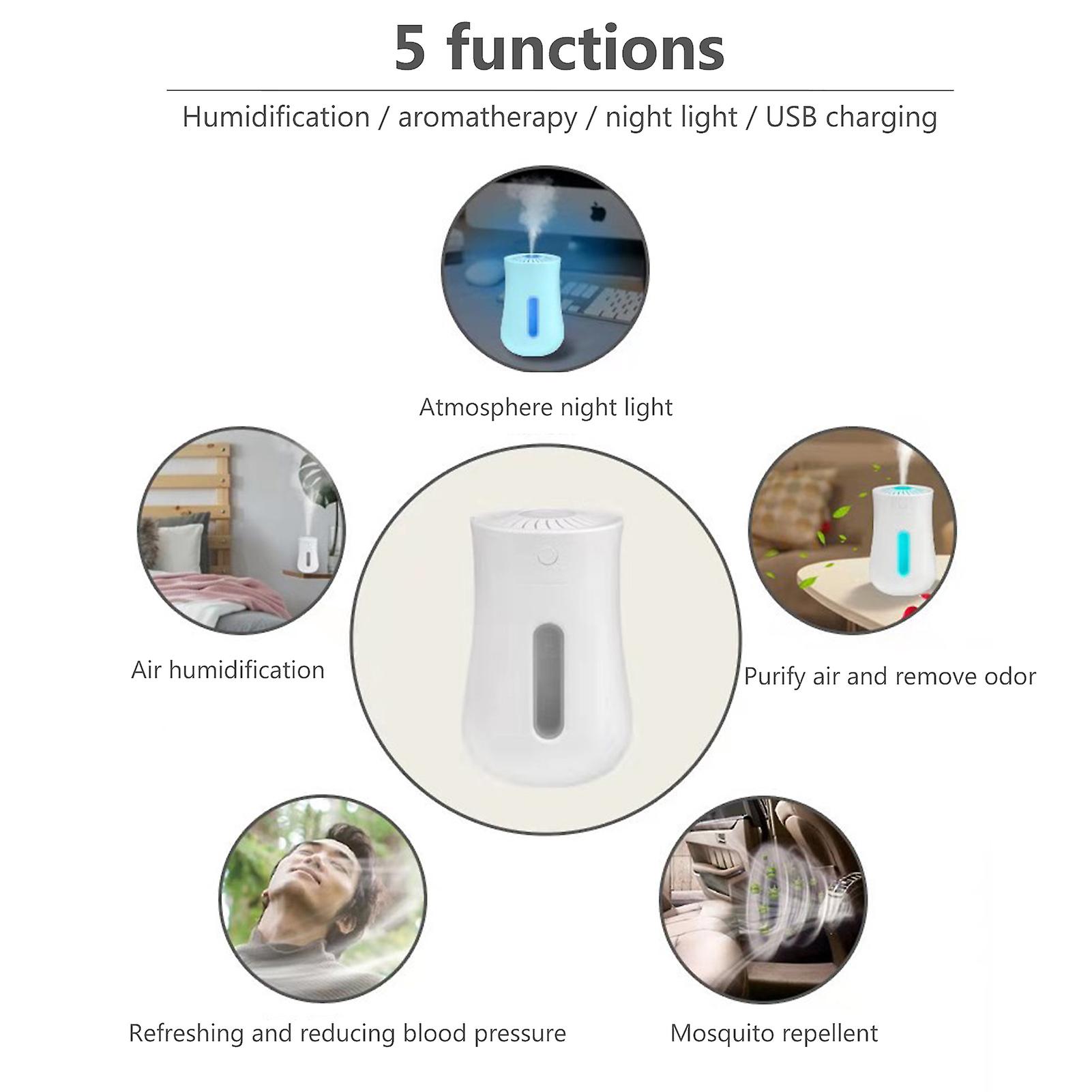 Humidifiers For Bedroom Mini Humidifiers Desk Air Humidifier With Night Light Blue