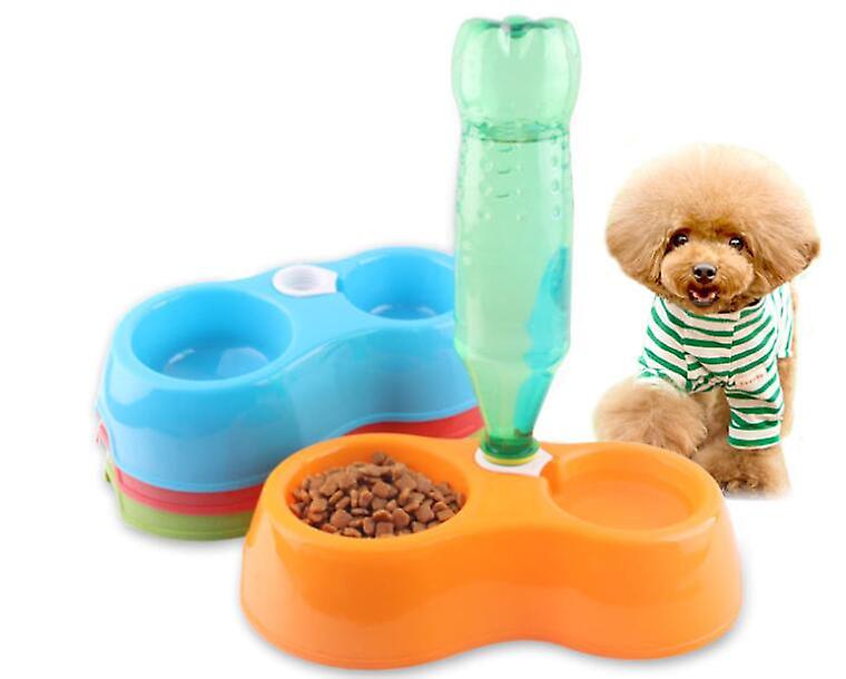 Miman Plastic Puppy Pet Drinkers Automatic Water Feeder Dispenser Food Dish Bowl Pet Dog Cat Drinking Water For Pet Dog Cat Blue