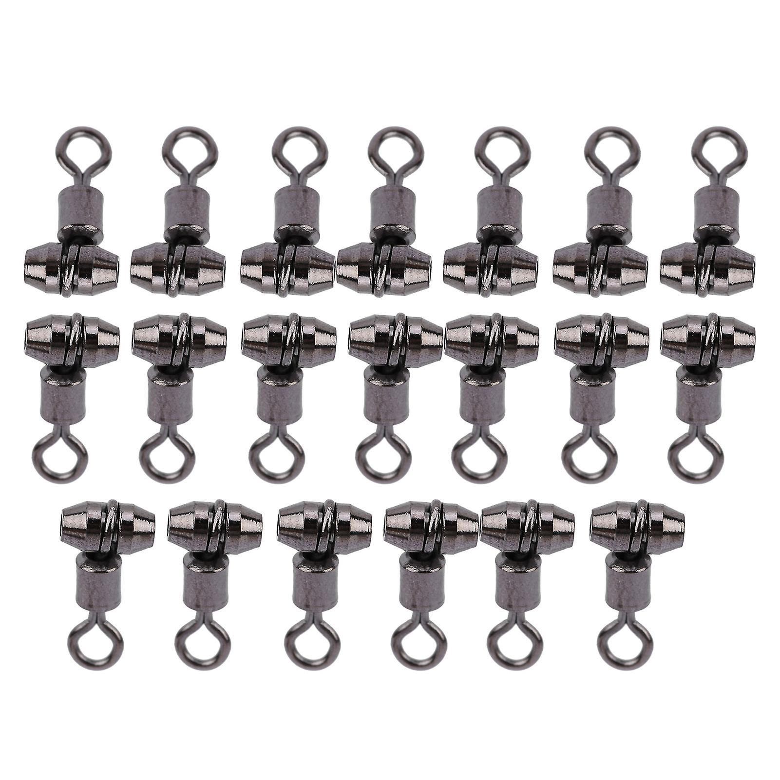20pcs Copper Enhanced Version European Type Swivel Hook Gear Connector Fishing Equipments