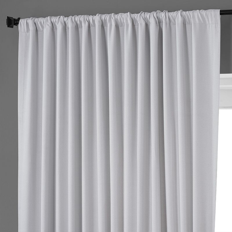 EFF Faux Linen Extra Wide Blackout Window Curtain