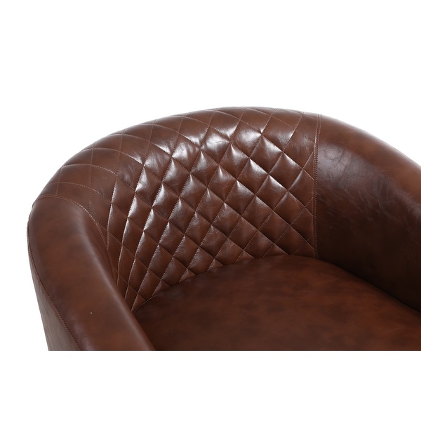 Modern Accent Barrel Chair Living Room Chair With Nailheads