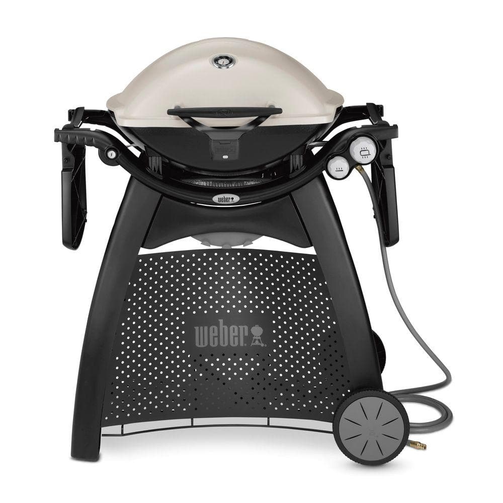 Weber Q 3200 2-Burner Natural Gas Grill in Titanium with Built-In Thermometer 57067001