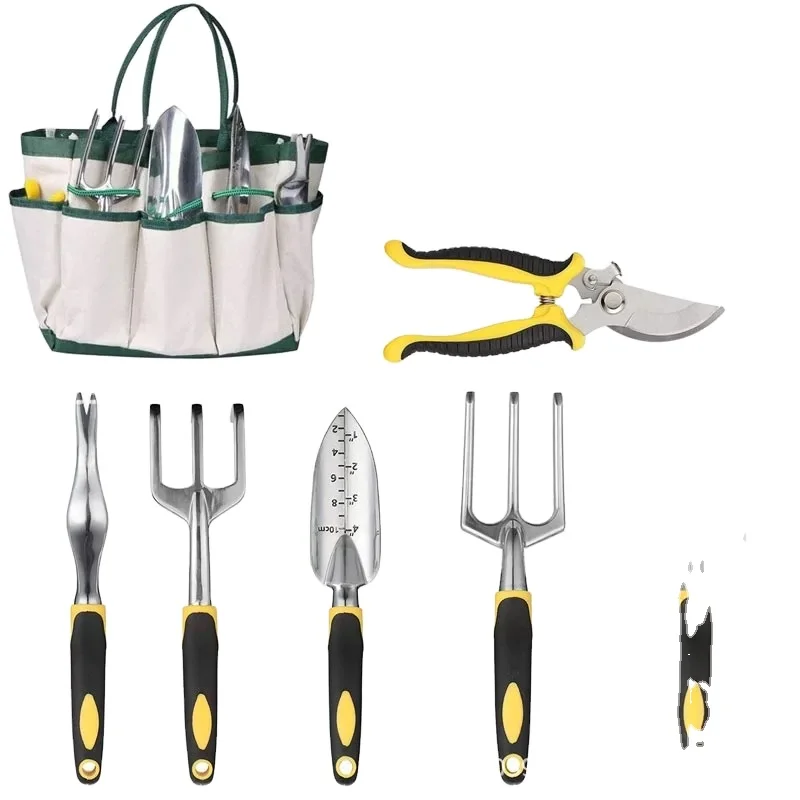 New Arrivals Garden tools 9 pcs set Aluminum alloy set for Weeding  loosening soil  planting