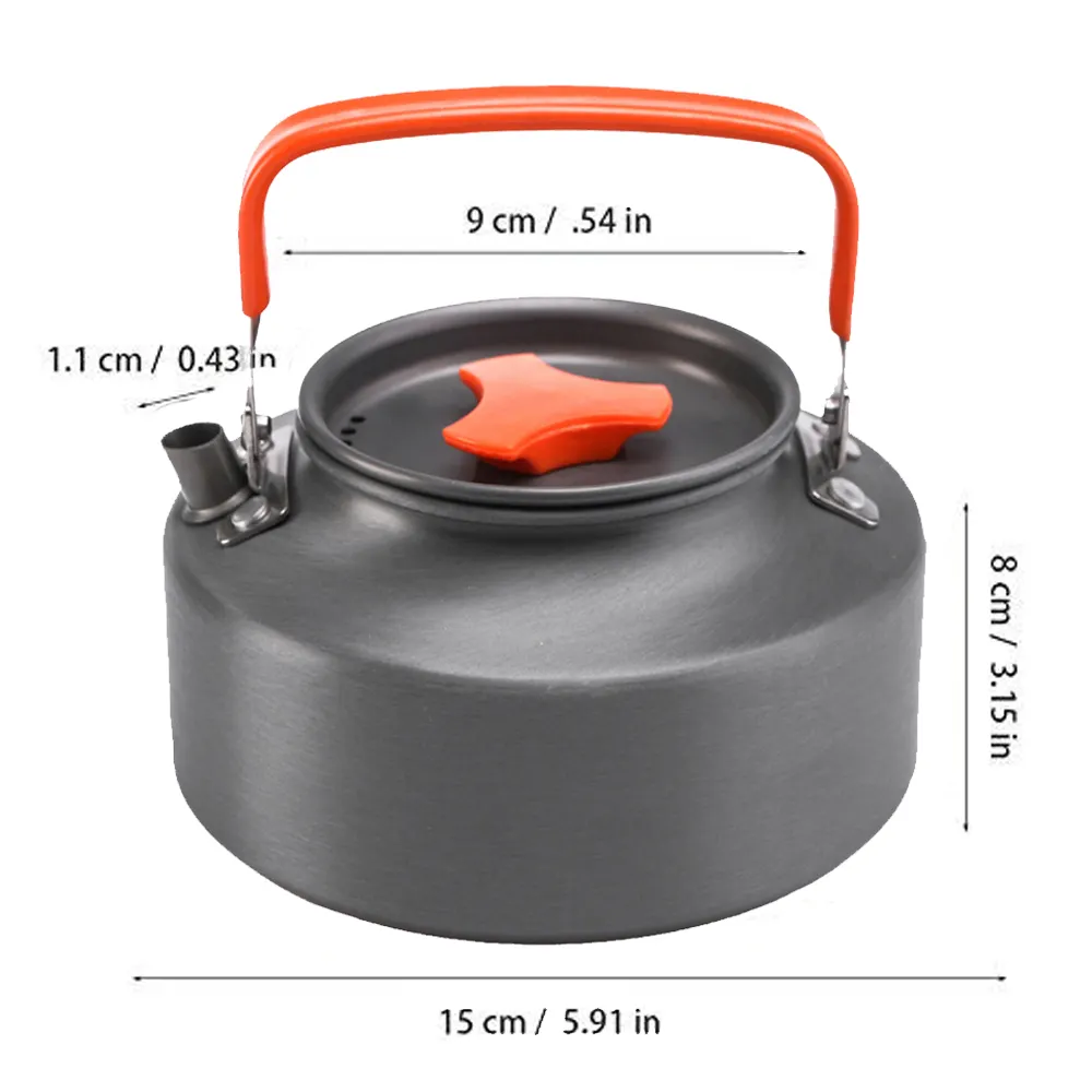 1.1L Aluminum oy Camping Teapot Outdoor Portable Camping Hiking Kettle