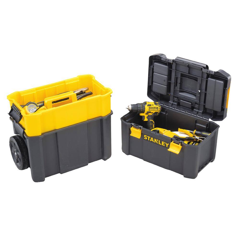 Stanley Essential 19 in. 3-in-1 Plastic Detachable Mobile Work Box STST18631