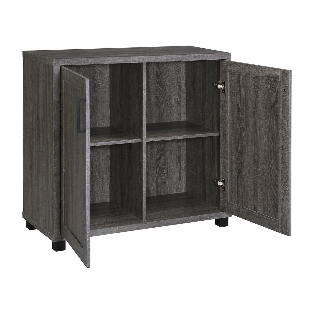 Coaster Furniture Filch Weathered Grey Wooden 2 door Accent Cabinet