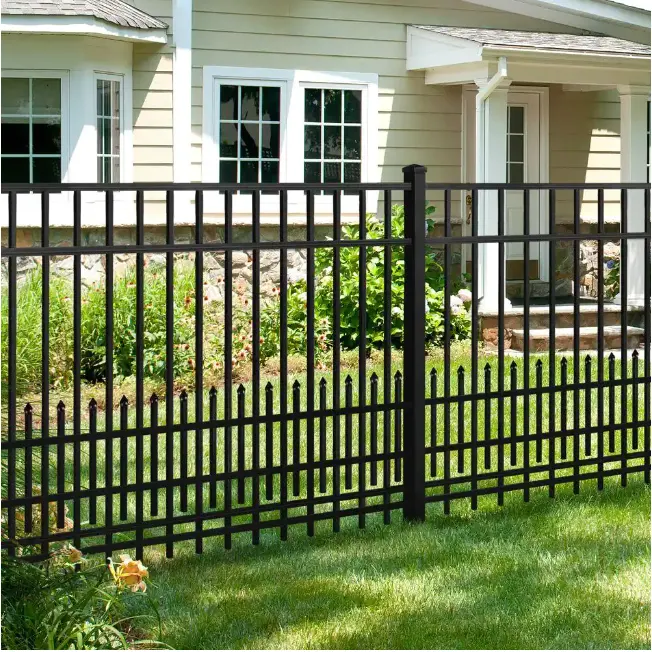 Popular Design Outdoor Factory Supply Aluminum Flat Top Fence Panel For Garden