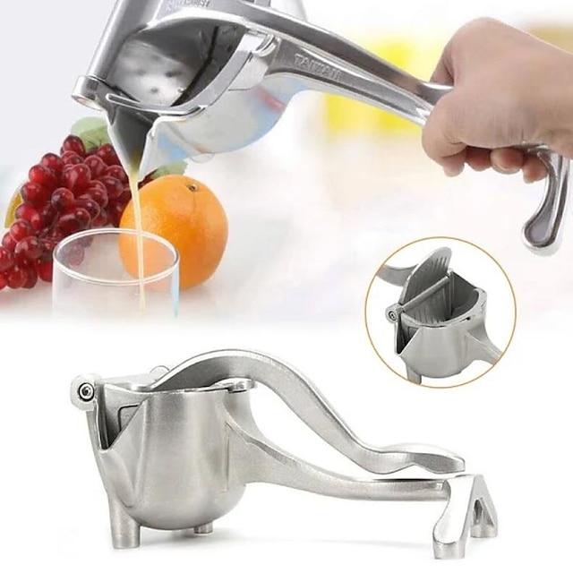 Silver Metal Manual Juicer Fruit Squeezer Juice Lemon Orange Press Household Multifunctional Kitchen Drinkware Supplies