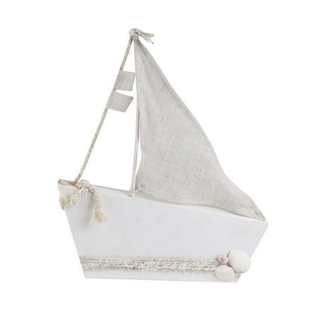 Northlight 11 5 White And Tan Cape Cod Inspired Ship With Sails Table Top Decoration