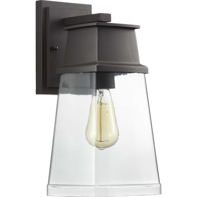 Progress Lighting Greene Ridge 1 light Medium Wall Lantern In Black With Shade