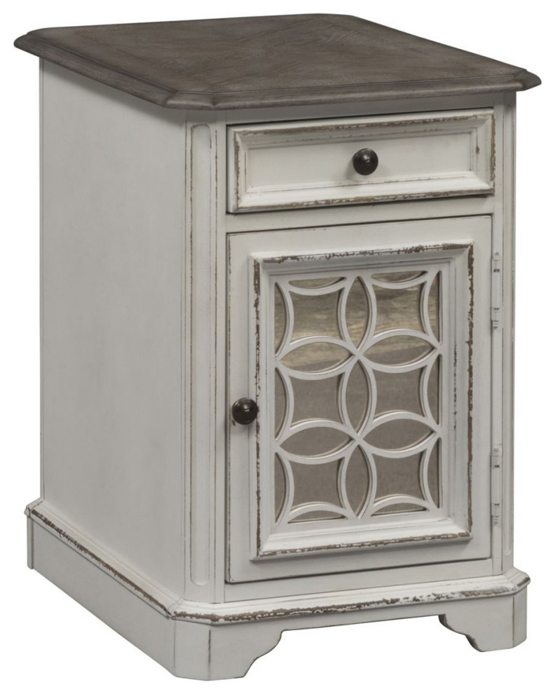 Liberty Furniture Magnolia Manor Chair Side Table in Antique White   Farmhouse   Side Tables And End Tables   by Unlimited Furniture Group  Houzz