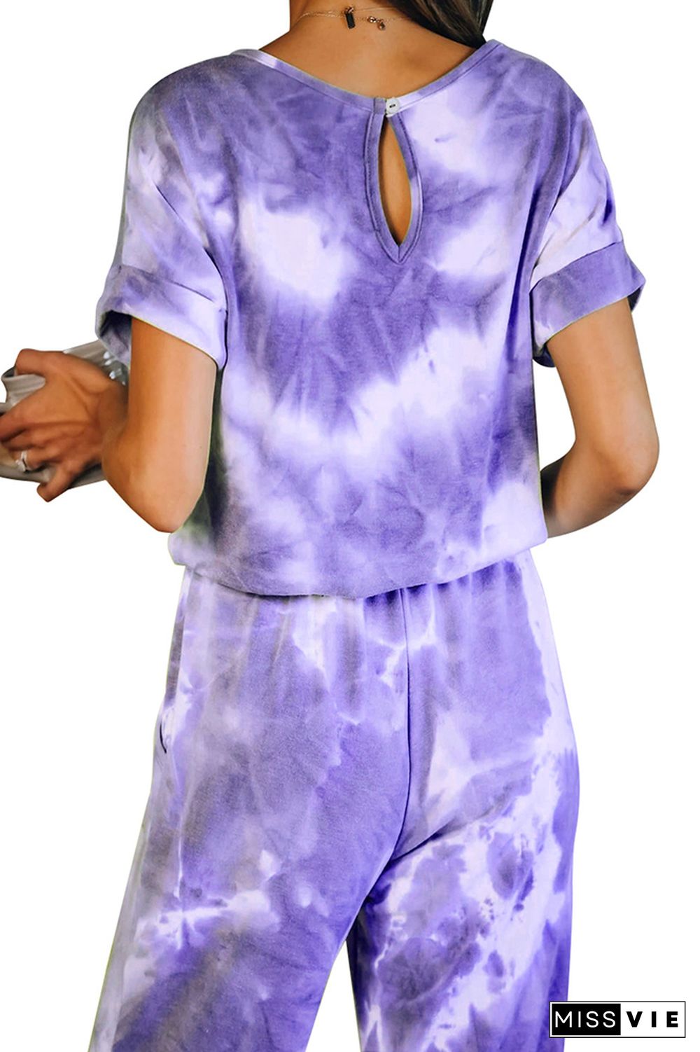 Floral Tie Dye One Piece Jumpsuit